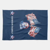 カスタム名米国記号 キッチンタオル (横)