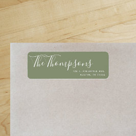 カスタム名緑差出人住所 ラベル