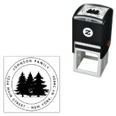 カスタム名署名ラウンド差出人住所 セルフインキングスタンプ (インサイチュ)