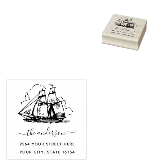 カスタム名署名差出人住所 ラバースタンプ (押印)