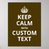 カスタム名言テンプレートポスター Keep Calm ポスター (正面)