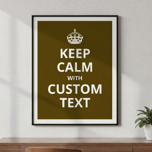 カスタム名言テンプレートポスター Keep Calm ポスター