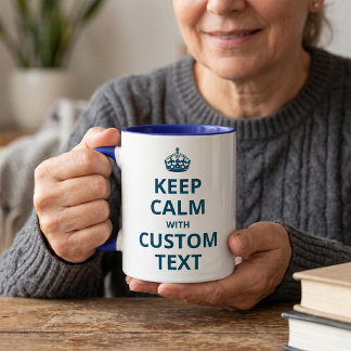 カスタム名言テンプレートマグカップ Keep Calm ツートーンマグカップ