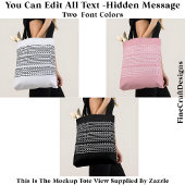 カスタム名言収納ポーチ Hidden+Message+Love+Your+Soul トートバッグ