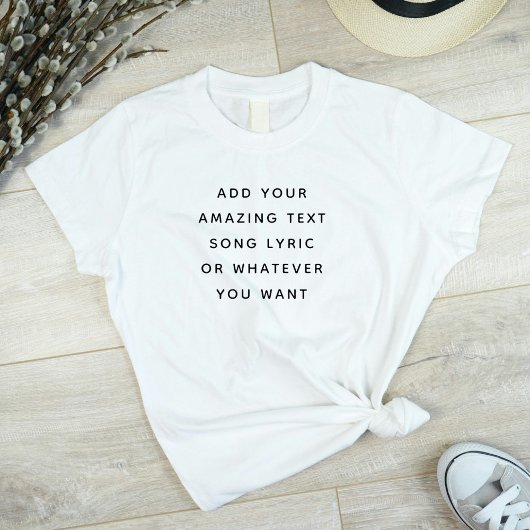 カスタム名言、テキスト、歌詞 Tシャツ
