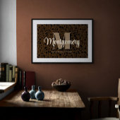 カスタム名記号Newlywedsギフトアイディアムーディー ポスター