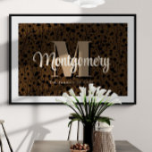 カスタム名記号Newlywedsギフトアイディアムーディー ポスター