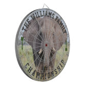 カスタム名象パーソナライズされた写真 ダーツボード (正面左)