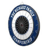 カスタム名青パーソナライズされたダーツボード ダーツボード (正面右)