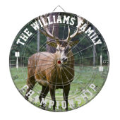 カスタム名鹿パーソナライズされた写真 ダーツボード (正面)