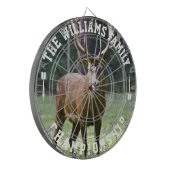 カスタム名鹿パーソナライズされた写真 ダーツボード (正面左)