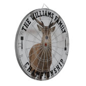 カスタム名鹿パーソナライズされた写真 ダーツボード (正面左)