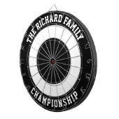 カスタム名黒パーソナライズされたダーツボード ダーツボード (正面右)