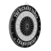 カスタム名黒パーソナライズされたダーツボード ダーツボード (正面左)