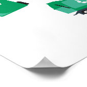 カスタム名 カラフル リサイクル ゴミ収集車 ビン ポスター (角)