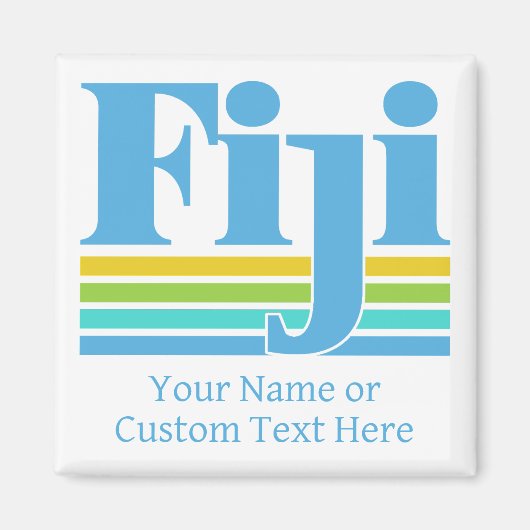 カスタム名 / テキスト フィジー マグネット (正面)