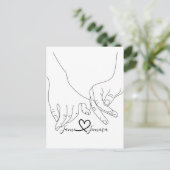 カスタム名 ハンドライン イラスト ポストカード (スタンド正面)