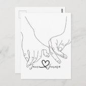 カスタム名 ハンドライン イラスト ポストカード (正面/裏面)