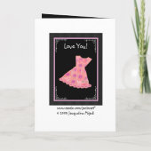 カスタム名 フラワーガール ピーチドレス 招待状 (裏面)