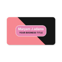 カスタム名 – ブラックモダン&赤面ピンク