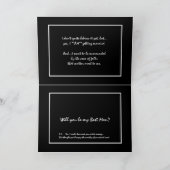 カスタム名 - ベストマン 四角い結婚式招待状 招待状 (内部)