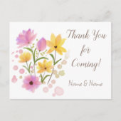 カスタム名&メッセージに来てくれてありがとう ポストカード (正面)