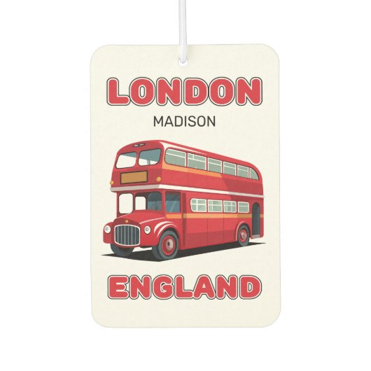 カスタム名 ロンドン イギリス カーエアーフレッシュナー (正面)