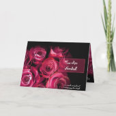 カスタム名 私のフラワーガールに 赤いバラの花束 招待状 (裏面)