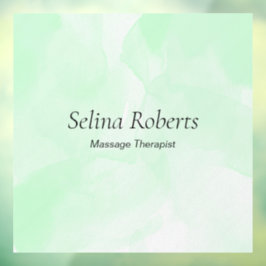 カスタム名 緑の水彩 ウィンドウサイン