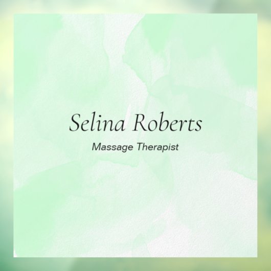 カスタム名 緑の水彩 ウィンドウサイン (シート3)