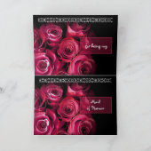 カスタム名 - 花嫁の介添え人への感謝 サンキューカード (内部)