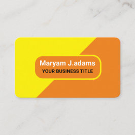 カスタム名 – 黄モダン色・オレンジ 名刺