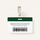 カスタム員 |フォトバーまたはQrコードロゴ名 バッジ (裏面クリップ)