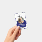 カスタム員 | 写真、役職、QR、名前 バッジ (手持ち)