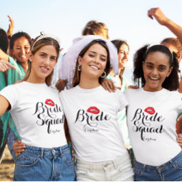 カスタム噛み唇の花嫁バチェロレッテ Tシャツ