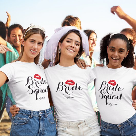 カスタム噛み唇の花嫁バチェロレッテ Tシャツ