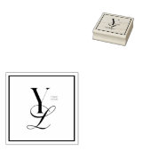 カスタム四角縁どロゴ ラバースタンプ (押印)