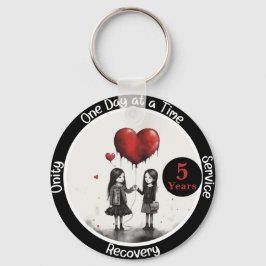 カスタム回復マイルストーンの贈り物 – つながり キーホルダー