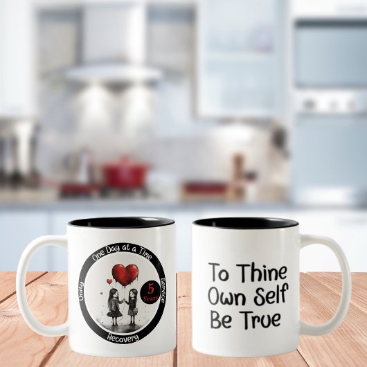 カスタム回復マイルストーンの贈り物 – つながり ツートーンマグカップ