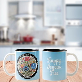 カスタム回復マイルストーンの贈り物 – フローラ ツートーンマグカップ