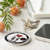 カスタム回復マイルストーンギフト キーホルダー (側面)