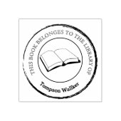 カスタム図書館ブックゴム印 ラバースタンプ (インプリント)