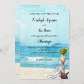 カスタム図解入りの、写真付きの先結婚式招待状 招待状 (正面/裏面)