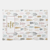 カスタム図解入りの、写真付きの冬木キッチンタオル キッチンタオル (横)