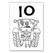 カスタム国ウェディングトラクタテーブル番号 テーブルナンバー (裏面)