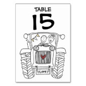 カスタム国ウェディングトラクタテーブル番号 テーブルナンバー (裏面)