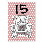 カスタム国ウェディングトラクタテーブル番号 テーブルナンバー (裏面)