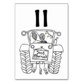 カスタム国ウェディングトラクタテーブル番号 テーブルナンバー (裏面)