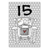 カスタム国ウェディングトラクタテーブル番号 テーブルナンバー (裏面)