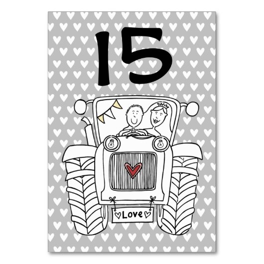 カスタム国ウェディングトラクタテーブル番号 テーブルナンバー (正面)